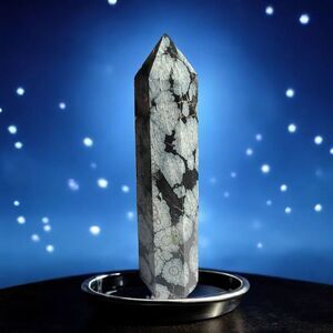 Snowflake Obsidian Crystal Tower (#4)‎